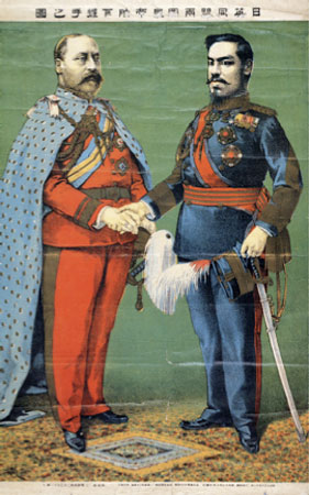 Emperors of the two countries of the Anglo-Japanese Alliance, 1905. 